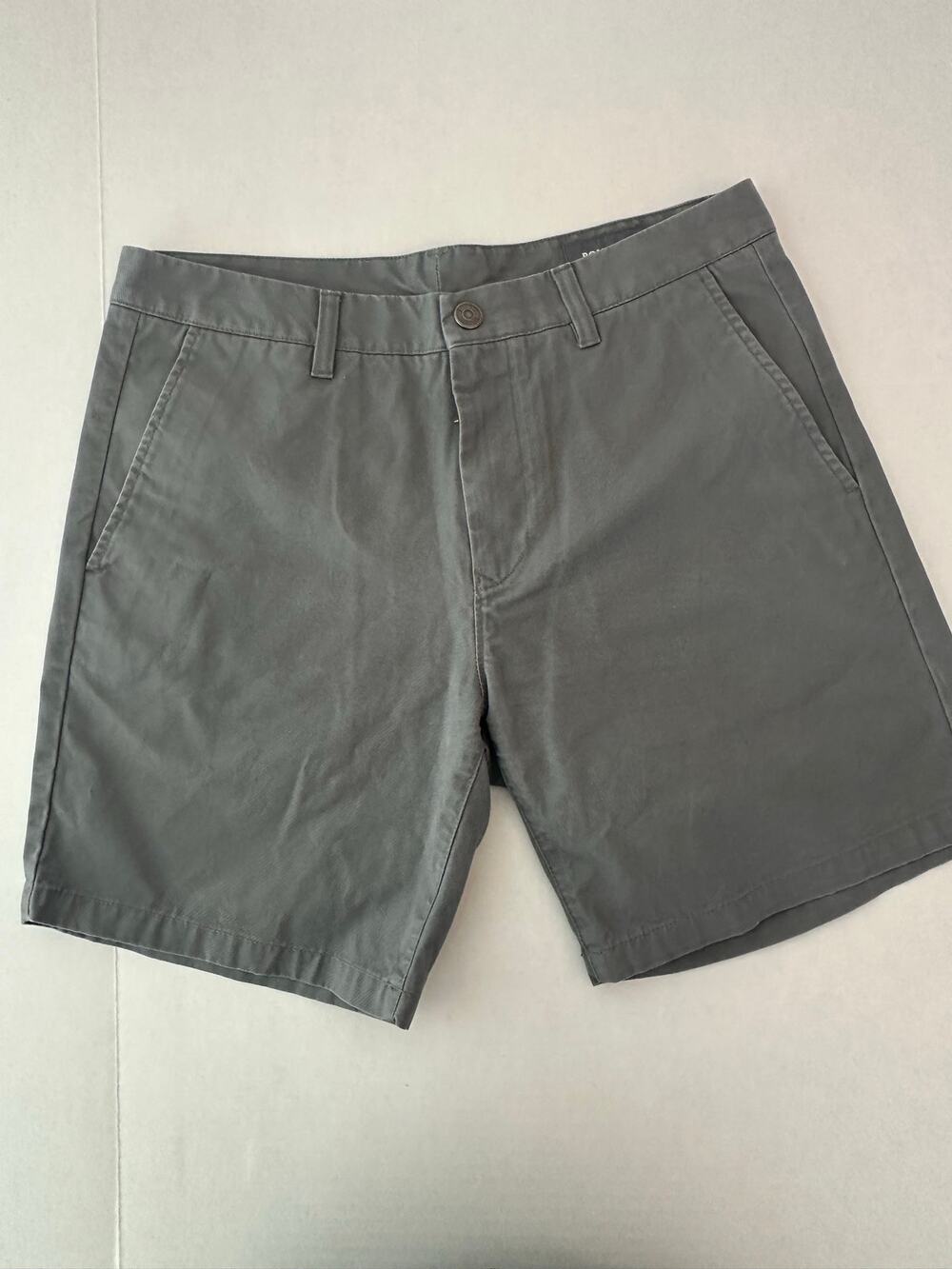 Bonobos Men's Washed Chino Shorts Gray Size 32 (7" Inseam)
